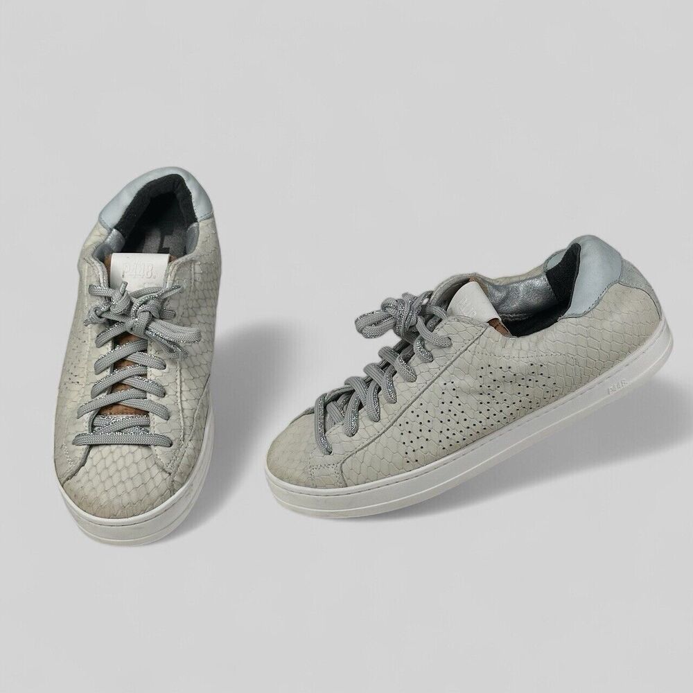 P448 Women's John Margot Sneaker Shoes Blue White Cork Size EU 37 / US 7